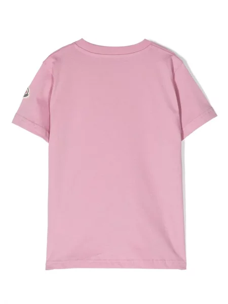Koszulka dziecięca Moncler Enfant różowa