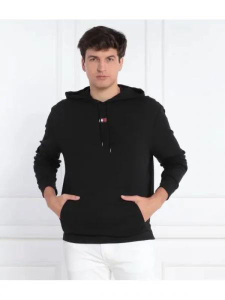 Tommy Hilfiger Hanorac RIB HOODIE negru