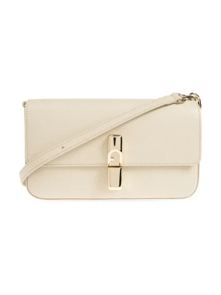 Torebka crossbody Furla skórzana beżowa