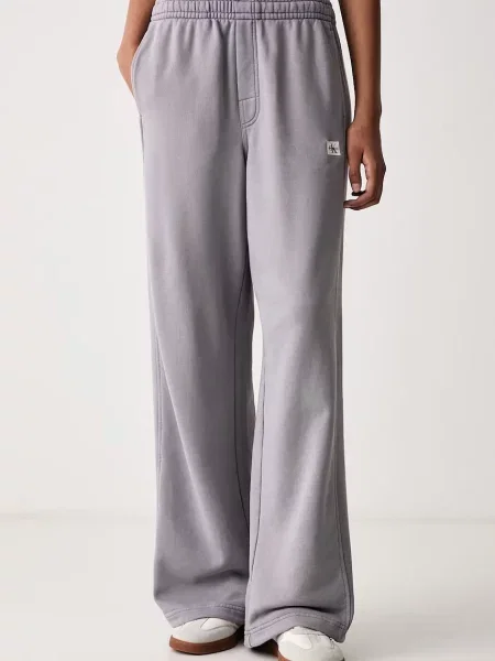 Calvin Klein Jeans donji dio trenirke za žene s pamukom siva