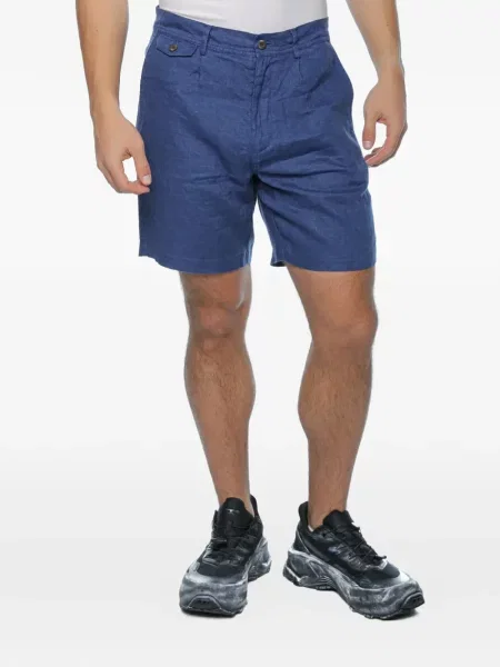 Pantaloni scurți Ecoalf de in albastru