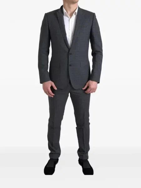 Costum Dolce & Gabbana în carouri gri