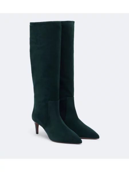 Cizme Paris Texas din piele de căprioară verde