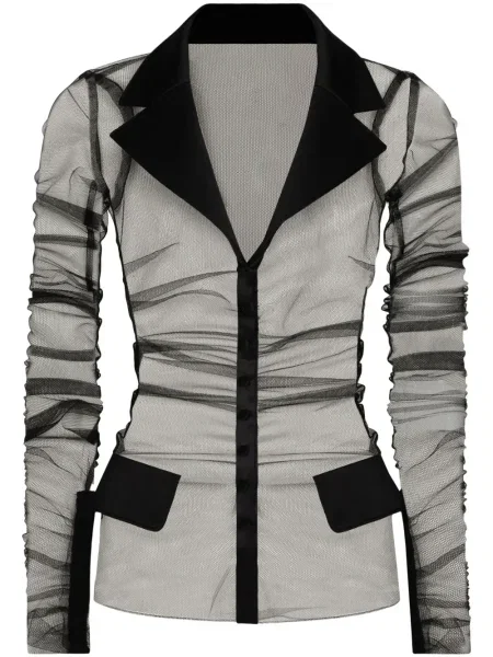 Sacou Dolce & Gabbana transparente din tul negru