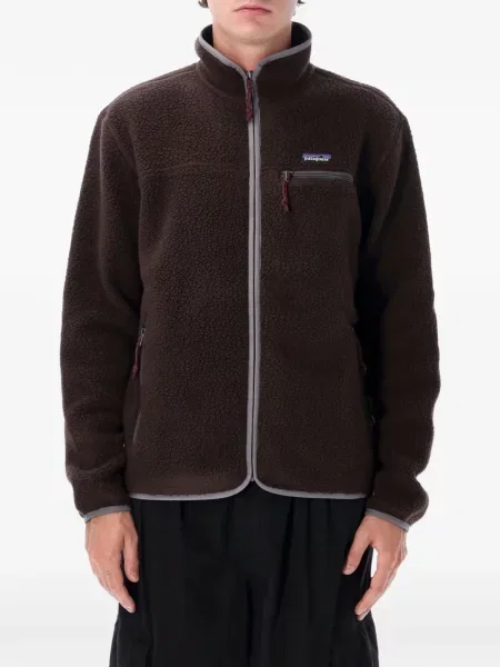 Geacă Patagonia din fleece retro maro