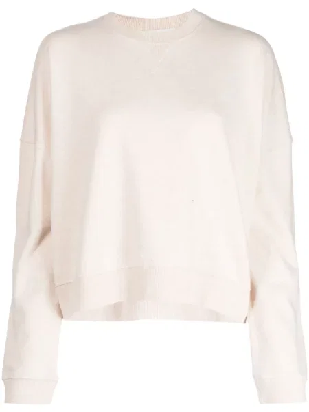 Bluza Ymc z okrągłym dekoltem brązowa