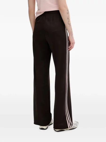 Pantaloni Adidas cu broderie cu dungi alergare negru
