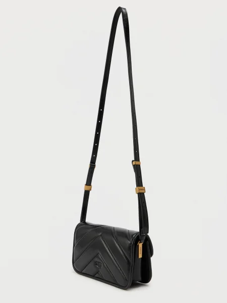 Geanta de piele Pinko din piele negru