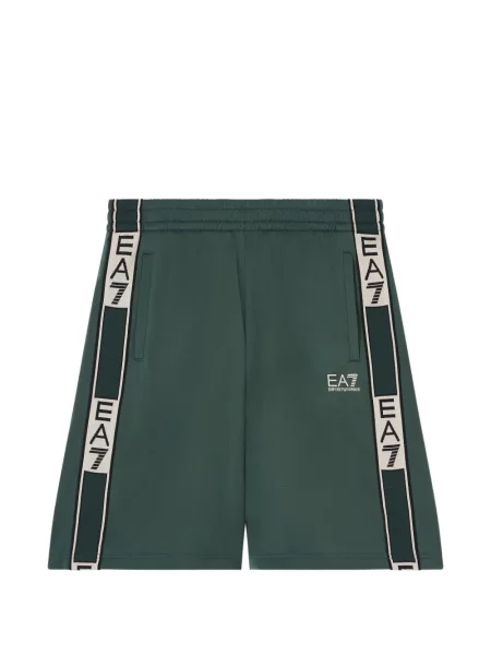 Pantaloni scurți Ea7 Emporio Armani cu autograf verde