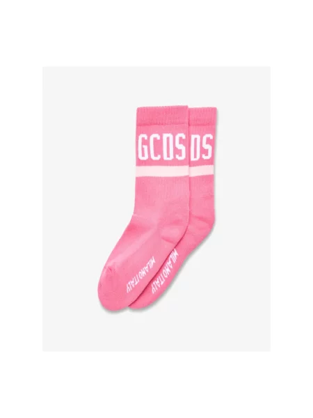 Skarpety Gcds z logo różowe