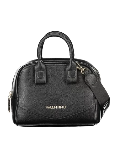 Lniana torebka Valentino Bags czarna