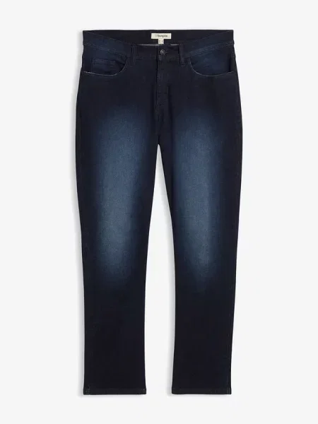 Jeansy ze stretchem regular fit w wygodnym fasonie straight niebieskie