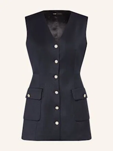 Maje Kombinezon Z Ozdobnymi Kamykami blau granatowy