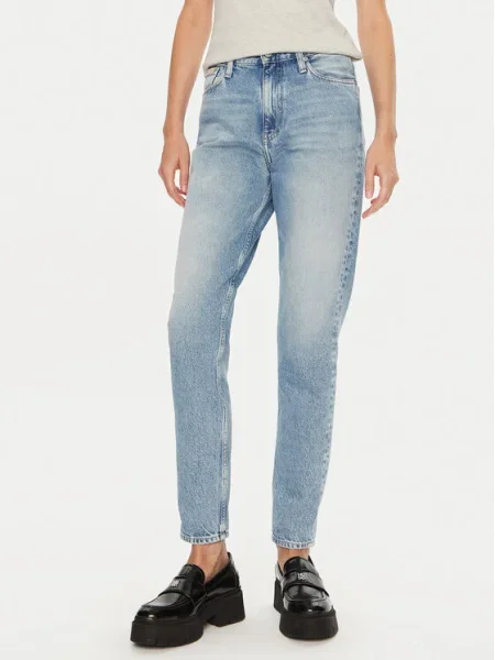 Calvin Klein Jeans Blugi Mom Fit albastru