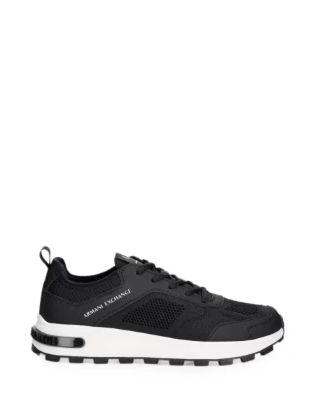 Sneakerși Armani Exchange cu imagine plasă negru