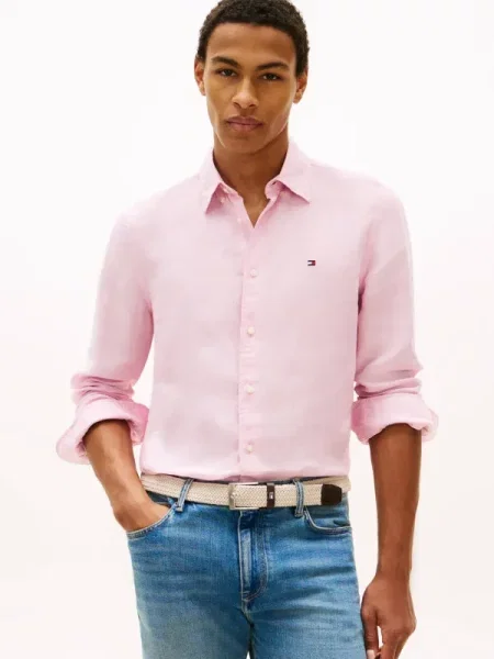 Cămașă Tommy Hilfiger de in roz