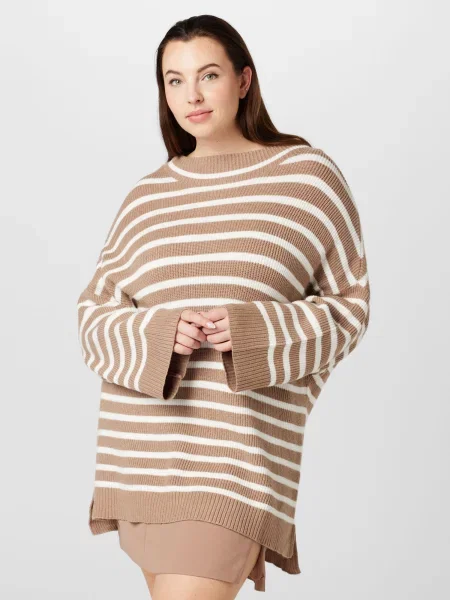 Fransa Curve Pulover nisipiu alb