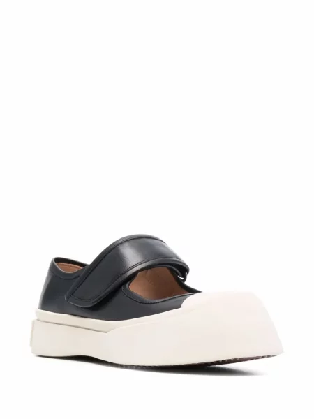 Iš natūralios odos slip on sandalai Marni chunky juoda
