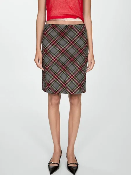 Спідниця міді MANGO червоний