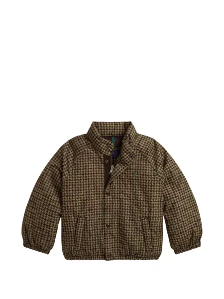 Dětska péřová bunda Polo Ralph Lauren hnědá