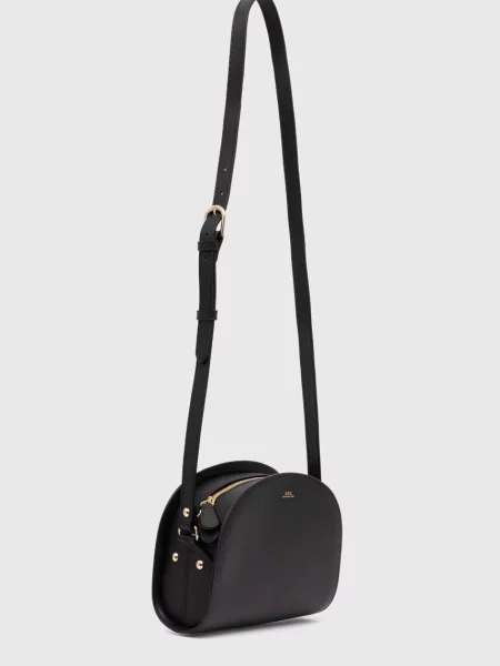 Torebka skórzana A.p.c. skórzana czarna