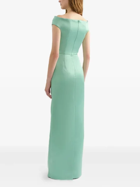 Rochie Erdem din satin verde