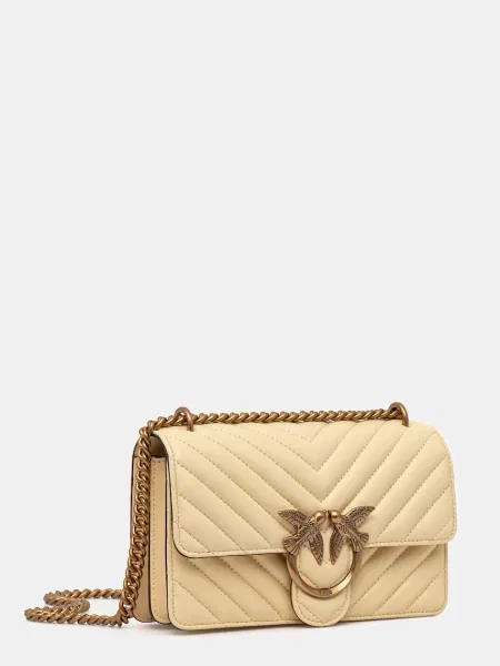 Шкіряна сумочка Pinko сірий