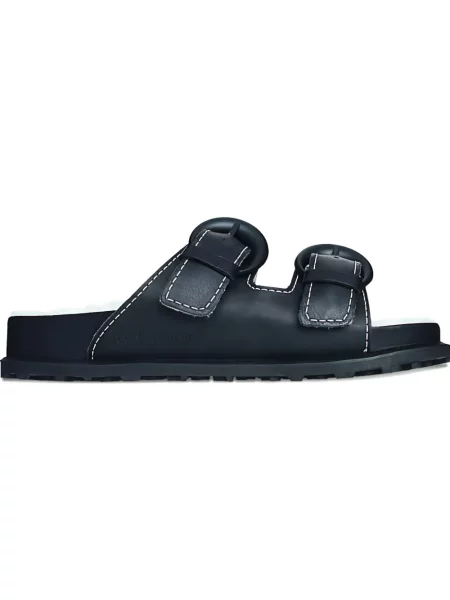 Sandale Marine Serre din piele cu cataramă negru