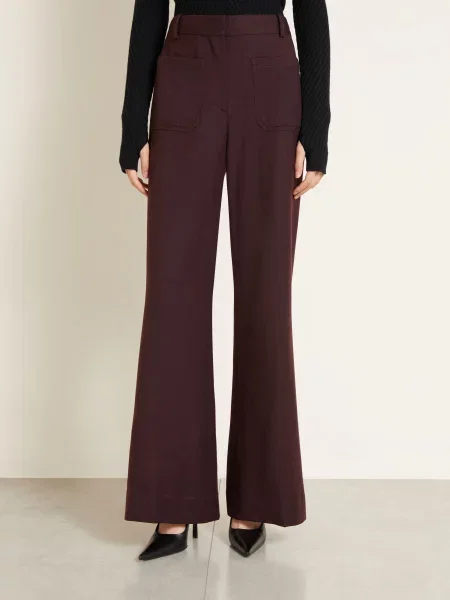 Victoria Beckham Marlene Kalhoty Alina tmavě fialová