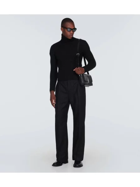 Pantofi derby Saint Laurent din piele negru