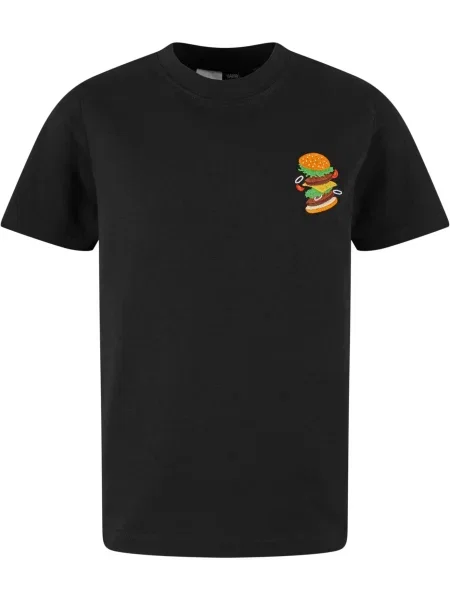 Mister Tee Póló Burger Love barna / zöld / narancs fekete