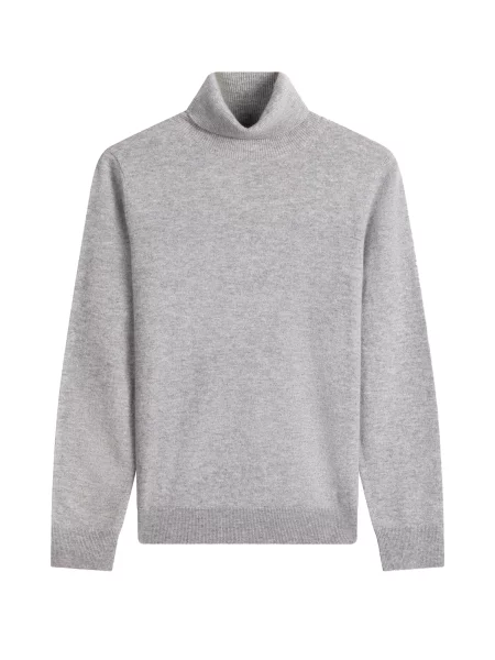 GOBI Cashmere Pulover Women's Timeless Cashmere Turtleneck Sweater' gri