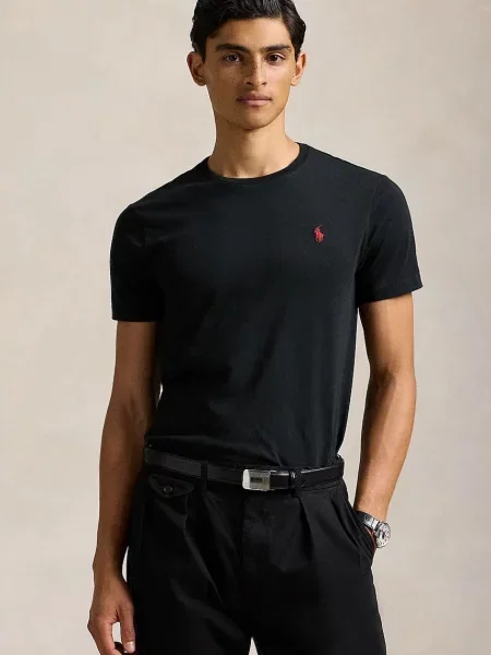Polokošeľa Polo Ralph Lauren s výšivkou čierna