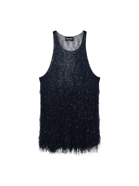 Top Giorgio Armani z dżerseju niebieski