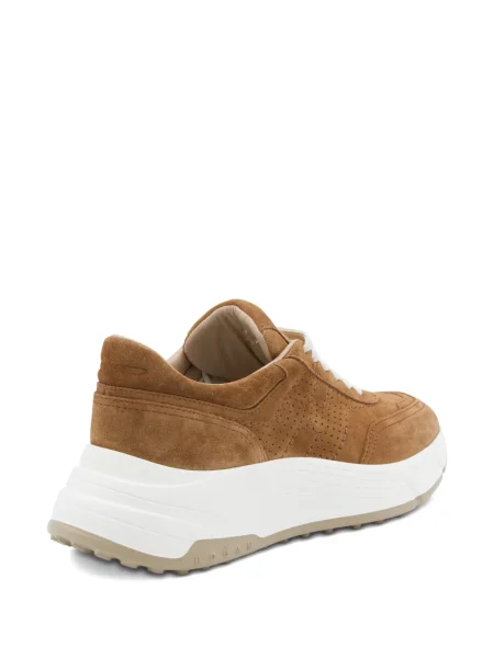 Sneakerși Hogan din piele de căprioară cu platformă maro