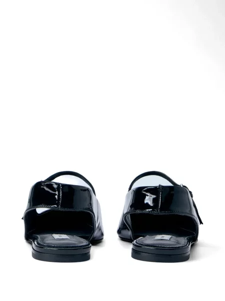 Pantofi cu toc Toteme din piele slingback negru