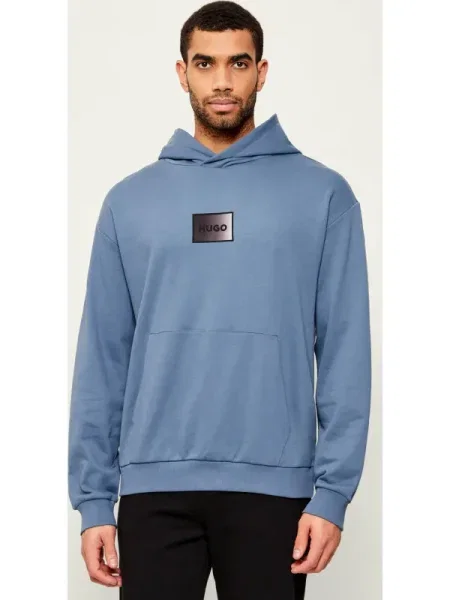 HUGO Hanorac Danohood | Relaxed fit albastru