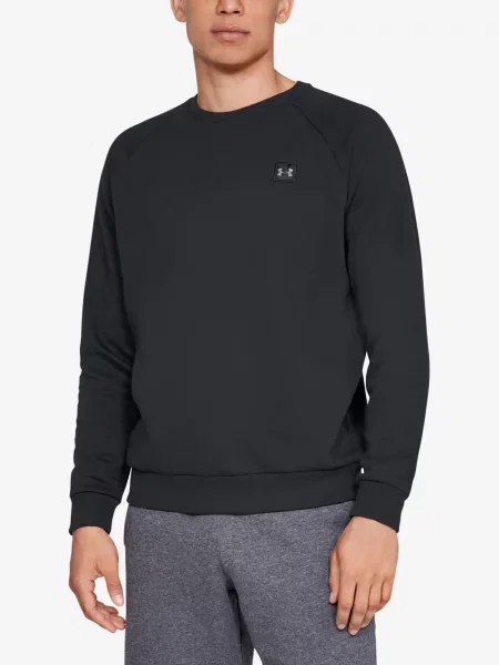 Hanorac crewneck Under Armour din fleece negru