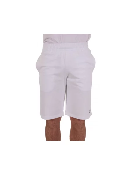 Bermudy Emporio Armani Ea7 z logo białe