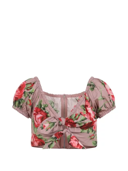 Bluză Dolce & Gabbana cu model floral cu imagine roz