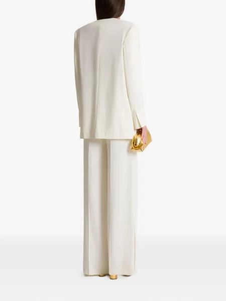 Pantaloni Alberta Ferretti cu picior lat alb