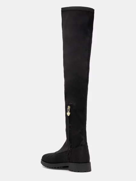 Love Moschino cizme cu plat negru