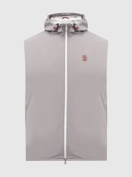Жилет з емблемою Brunello Cucinelli сірий