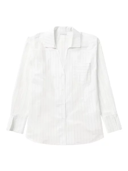 Rochie tip cămașă 1989 Studio cu dungi cu mâneci lungi lungă alb