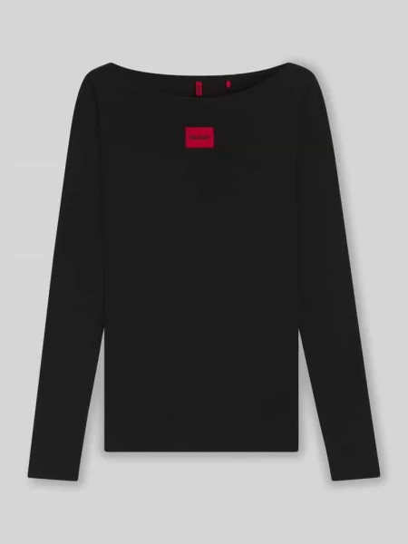 Podkoszulka termiczna o kroju slim fit z dekoltem w łódkę Hugo czarna