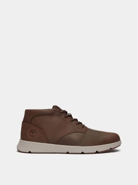 Кожаные ботинки Timberland в уличном стиле коричневые