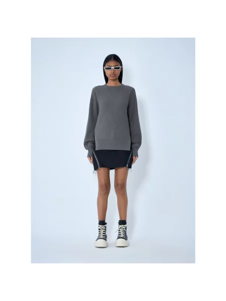 Dzianinowy sweter Rick Owens szary
