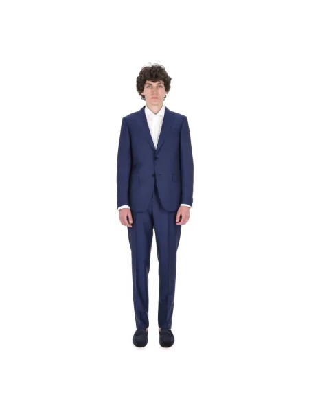 Garnitur Zegna wełniany niebieski