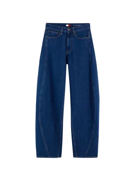Blugi Tommy Hilfiger cu talie înaltă albastru