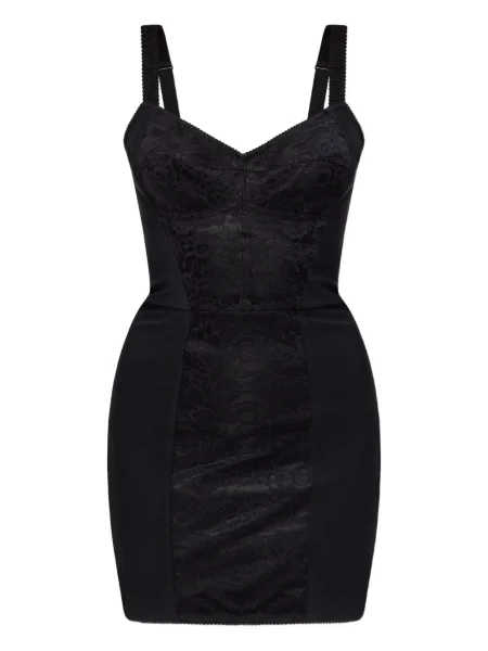 Rochie mini Dolce & Gabbana fără mâneci de costum negru